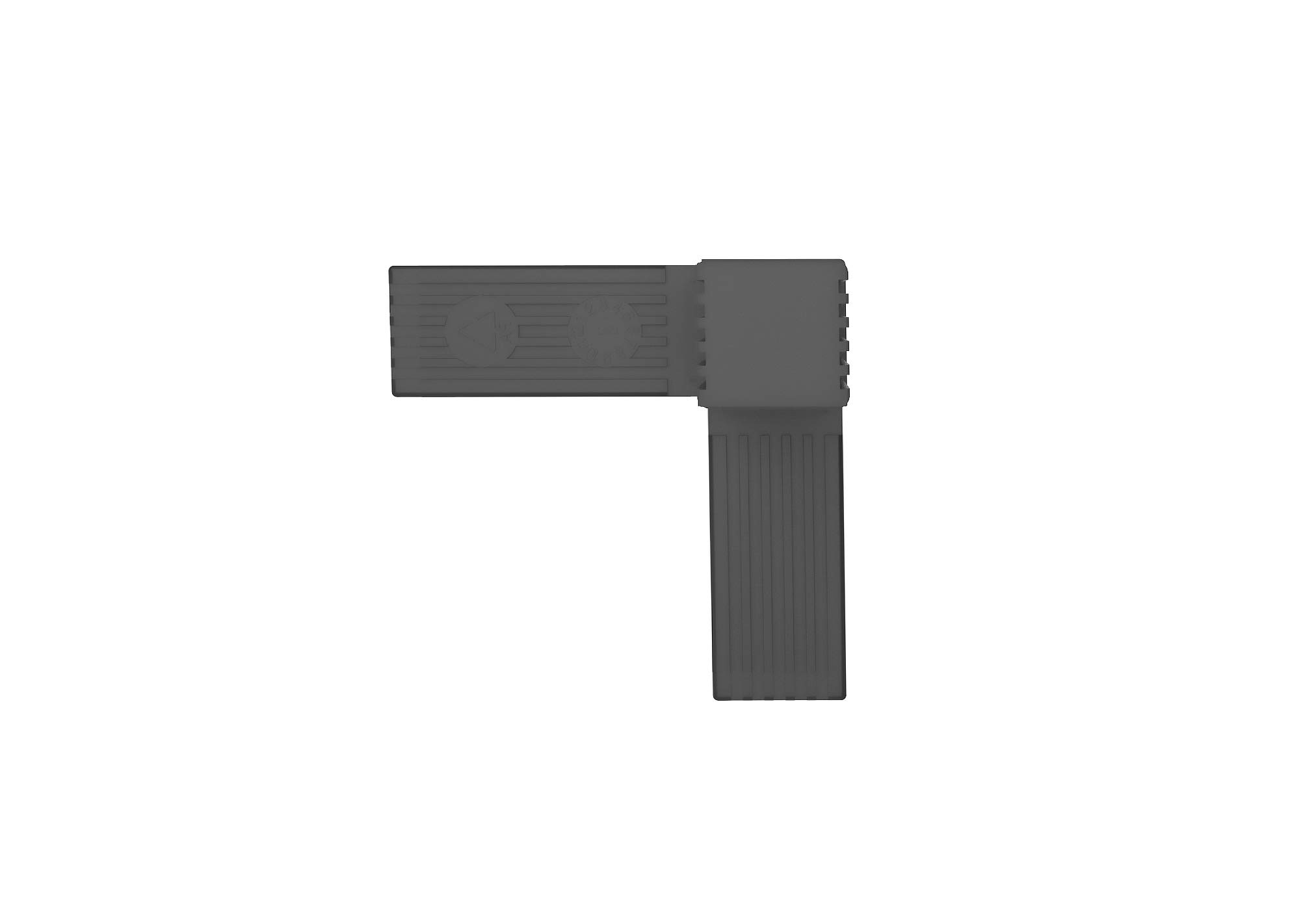 Conectores para tubos cuadrados (en Y) - 2 unidades / 30,00 x 30,00 (mm) (Con ALMA de Acero)