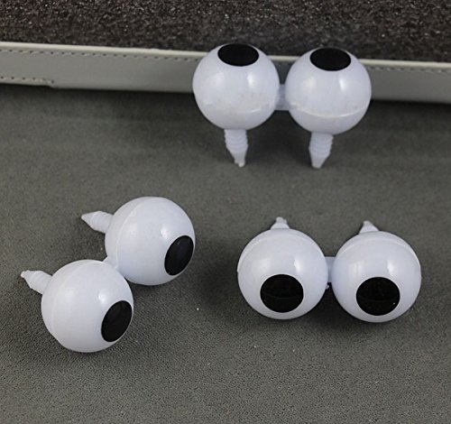 WellieSTR 10 Pack Big Plastic Bear Puppet Eyeball Doll Eye Toy Animal Eyes Dolls Crafts(2 in 1 eyes)