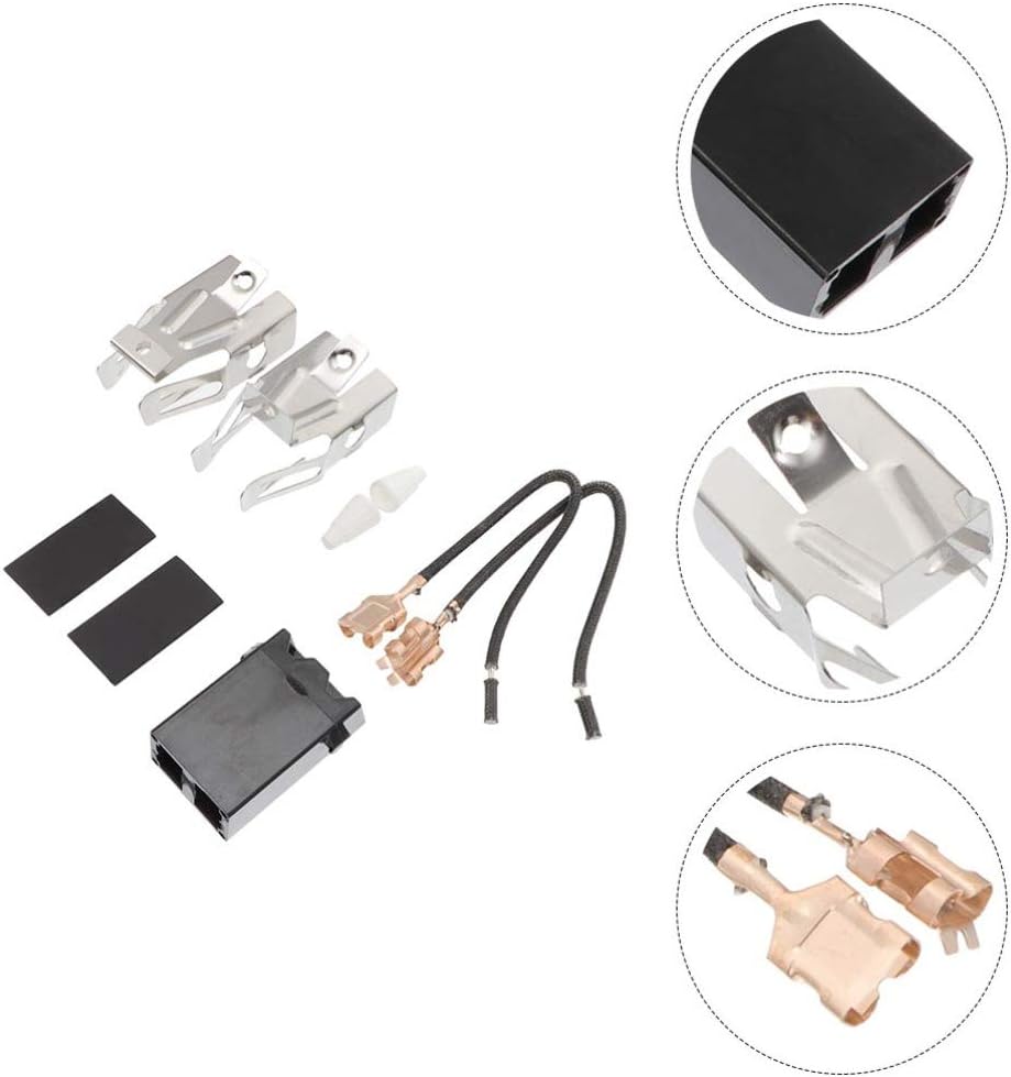 DOITOOL 2 Sets Range Stove Element Plug Receptacle Block Terminal Block Range Receptacle Electric Stove Range Burner Receptacle Kit for Refrigerator Oven Parts