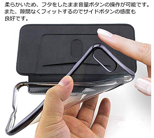 【強化ガラス+リングホルダー付き】ケース・iPhone 14 対応 手帳型 クリア サイドカラー カードポケット付き iPhone14 対応 カバー 背面 透明 (レッド, iPhone 14)