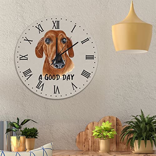 Horloge murale teckel idée cadeau originale pour salon et chambre