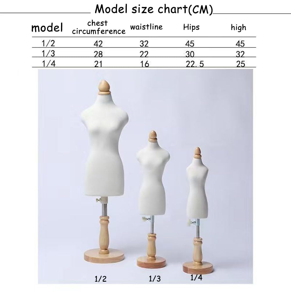 Manichino Cucito 1/4 Per Bambole - Base Legno Regolabile Per Sartoria - Foto 9