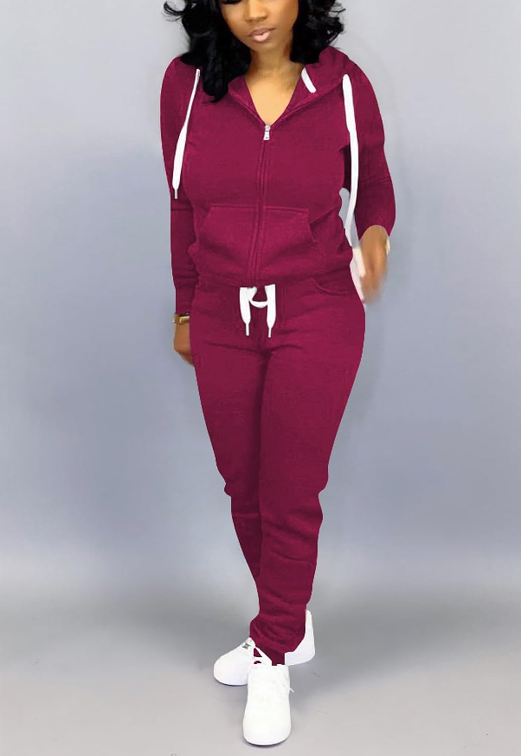 Mrskoala Two Piece Outfits for Women Tracksuit Sweat Suits Workout Jogging Sets Loungewear with Pocket - Image 4