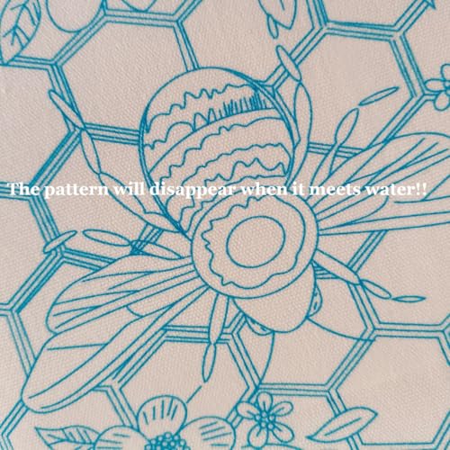 Image of Effaci Embroidery Starter Kit for Adult Beginner - Bee Hive Flower Pattern Hand Embroidery Set with Hoop, Needle, Threader, Floss and Instructions