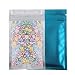 100 Clear/Silver/Blue Flat Metallic Foil Mylar Zip Lock Bags Pouch 8.5x13cm (3.3x5.1")