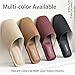 Hyfant Top Grain Leather Slippers Women 10.5-11 Genuine Leather Slippers Scuff Slippers With Latex Pad for Women Minimalist Mules House Slip-on Shoes for Office Home Bedroom Living Room Guests Visitor