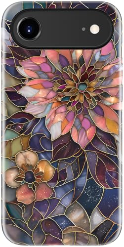 Image of Goodon for iPhone Air Case Cute - Wireless Charging Compatible - Dual-Layer Hard Shell + Silicone Cover - Protective Phone Case with Trendy Designs for Women - Blooming Purple Flower | Dual-Layer Hard Shell + Silicone, Slim Fit Protective Phone Cover with Wildflower Designs for Women Girls