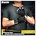 ihuan Ventilated Weight Lifting Gym Workout Gloves with Wrist Wrap Support for Men & Women, Full Palm Protection, for Weightlifting, Training, Fitness, Hanging, Pull ups