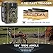 Solar Trail Camera,Deer Trail Hunting | Solar Charged | 46Pcs IR LEDs | 16 MP | 1080p | 2.4