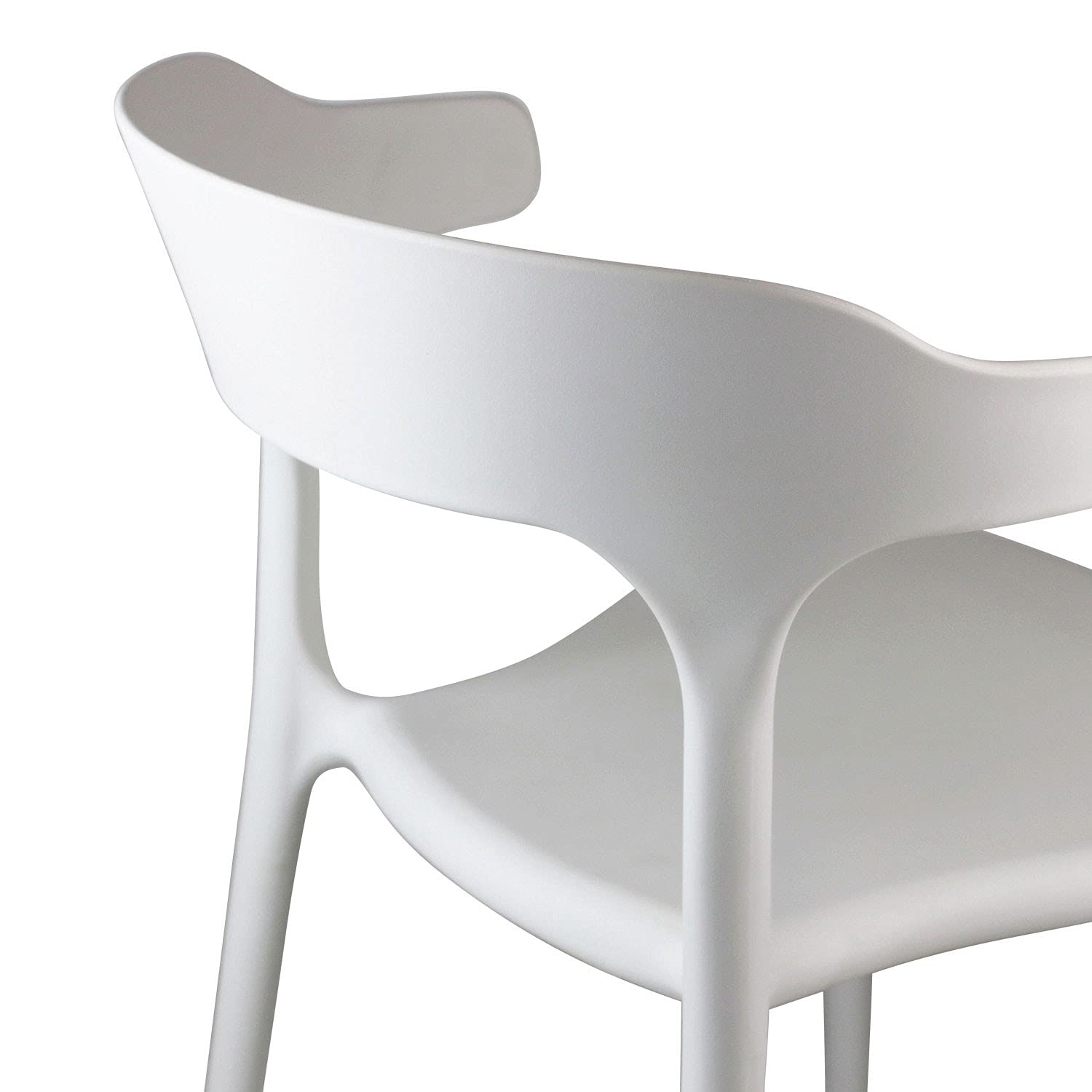 THINIA HOME Pack 4 Sillas de Exterior Apilables Madonna 74,3x47x47cm