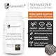 FürstenMED® 900mg Schwarzer Knoblauch Kapseln als 10:1 Extrakt = 9.000mg Reiner Schwarzer Knoblauch (Geruchlos & Fermentiert) 180 Kapseln - Black Garlic Vegan mit Chrom, Vitamin C & B1
