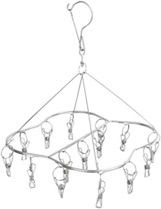 ハンガー ステンレス 3本組 （ DIRECT ダイレクト 洋服ハンガー 3本セット くぼみ付き 物干しハンガー 3本入り スリム くぼみ 紐かけ付き  省スペース 収納 キャミソール シルバー ）: リビングート ANA Mall店｜ANA Mall｜マイルが貯まる・使えるショッピングモール ハンガー 衣類ハンガー 洋服ハンガー 服の乾燥ラック、防風服ハンガーが付いているステンレス鋼の靴下乾燥ラック (色 : B, Siz