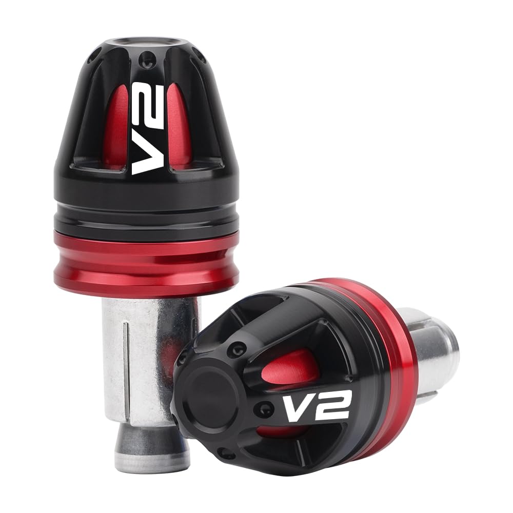 Tappi terminali universali per manubrio moto Multistrada V2 2022-2024 Multistrada V2S 2022-2024 Streetfighter V2 2022-2025 Panigale V2 2020-2025 accessori (rosso)