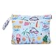 Damero windeltasche wetbag wiederverwendbar, Nasstaschen für Unterwegs, Wetbag windelbeutel für Babys Windeln, schmutzige Kleidung und anderes Zubehör, (Kleine, Sommerurlaub)