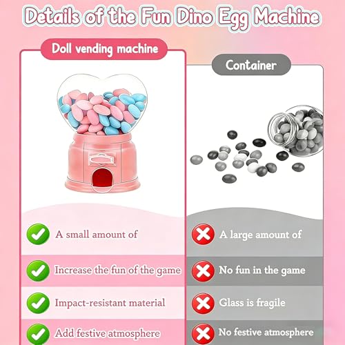 Distributeur de bonbons pour la Saint-Valentin et mini machine à gommes rose
