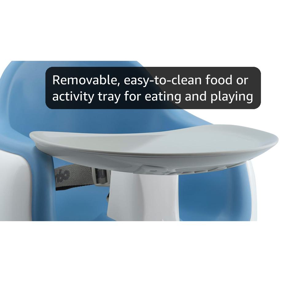 Bumbo 3-in-1 Multi-Seat for 6 to 36 Months, Travel Baby Feeding & Play Floor Seat, All-in-One Portable Booster with Tray & Toddler High Chair, Powder Blue