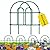 AMAGABELI GARDEN & HOME Decorative Garden Fence Border 35panels 18inch x 50ft Animal Barrier Fence Border Black Thicken Metal Wire Fencing Rustproof Landscape Patio Flower Bed Edge Section