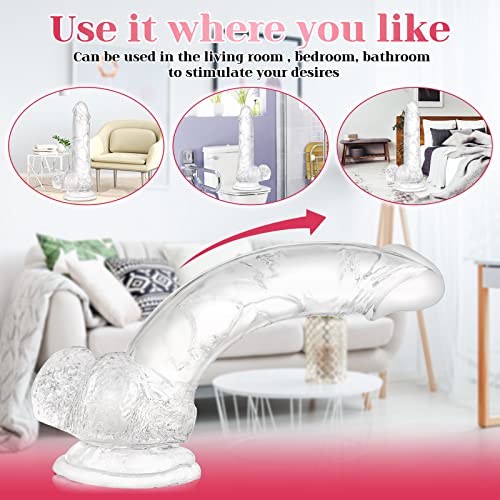 7.3 Inch Soft Realistic Dildo, Human Safety Material, With Powerful Suction Cups, Suitable For Women/Men/Gay, Adult Toys For Women Or Beginer #TOP1