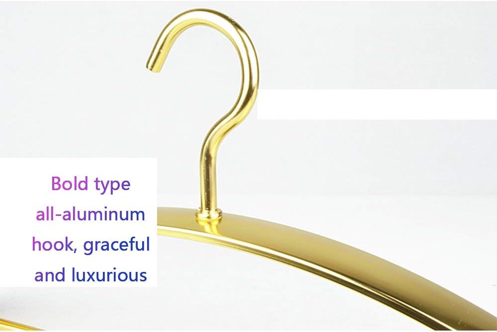 Clothing Hangers Clothing Hangers Space Saving Clothes Hangers Non Slip Clothes Hangers Metal Hangers,Material Environmentally Friendly,for Coats Shirts Sweater,Gold-6 Pack