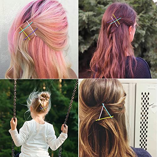 150 Pcs 2.2 Inch Mix Colorful Bobby Pin For Girls Women, Hair Pins With Cute Box, Colored Bobby Pins For Hair, Bobby Hair Pins Great For All Hair Types #TOP3