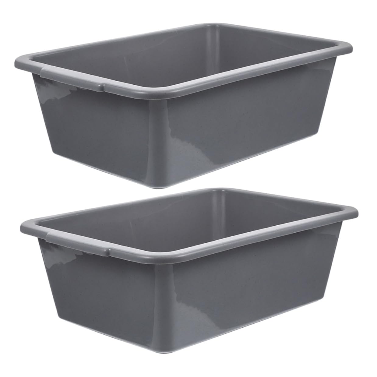 Lot de 2 boîtes à bus en plastique PP rectangulaires pour stockage