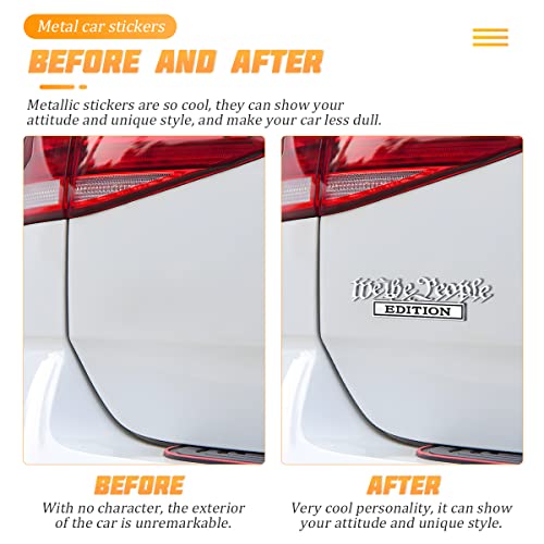 Aicel Classic We The People Edition Emblems, 3D Full Metal Car Decals With Strong Adhesive, Personalized Decoration Labels Car Badges, Auto Fender Body Embossed Stickers For Truck Suv #TOP2