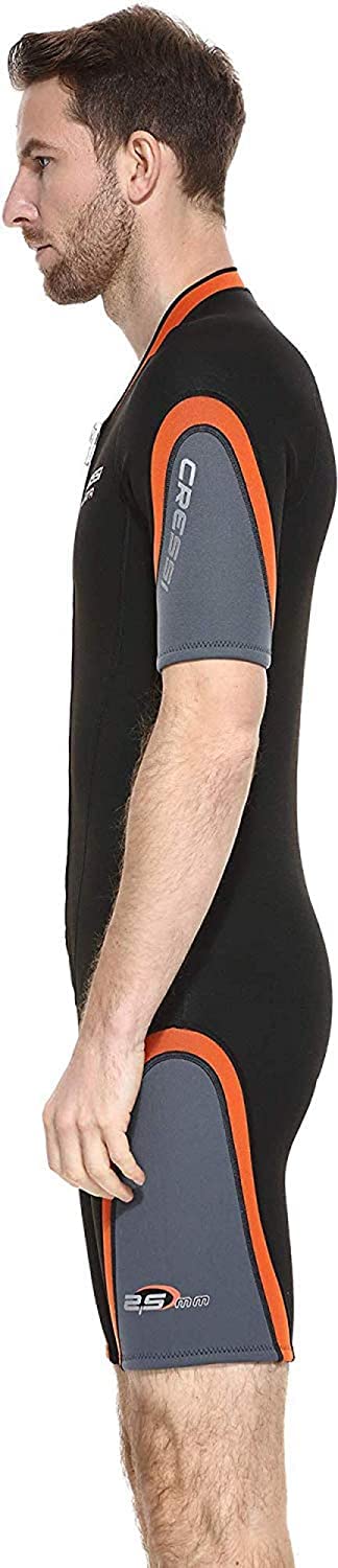 Cressi Playa Man Shorty Wetsuit 2.5 mm-Traje Monoshort sin Capucha en Neopreno 2.5mm Biforrado para Hombre