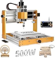 LUNYEE 500 W Ganzmetall CNC-Fräsmaschine, 3018 Pro Max CNC-Holzfräse, 3-Achsen-Metall fräsmaschine zum Schneiden von Holz, Acryl, MDF, PCB-Kunststoff, Arbeitsbereich: 300 x 180 x 80 mm