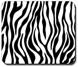 Zebra Print - Black & White Mouse Pad