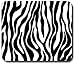 Zebra Print - Black & White Mouse Pad