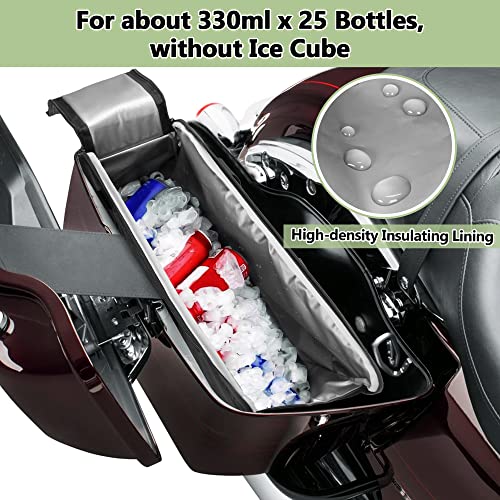 Hodrant Motorcycle Saddlebag Cooler, Travel Motorcycle Cooler Bag Insert Compatible With Harley Davidson 2014-2022 Touring Hard Saddlebag, Side Cooler Organizer For Food Or Drink Insulated, 1 Bag #TOP2