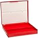 Heathrow Scientific HS15991B Microscope Slide Box, 100-Place, Polypropylene, Red
