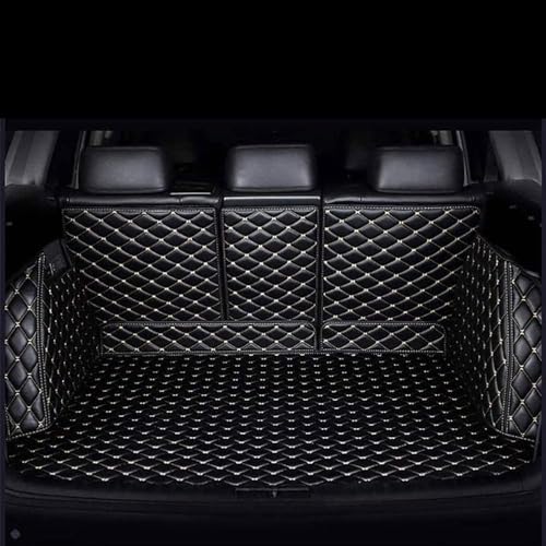 Tapis de coffre pour VW Golf MK7 Estate 2013-2020 en cuir noir et blanc