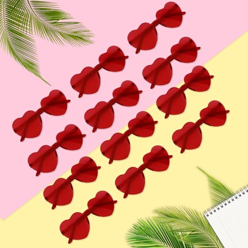 Image of Heart Sunglasses 12 /18 /24 Pcs Heart Shaped Glasses for Women Cute Funny Party Glasses Party Favors Accessories