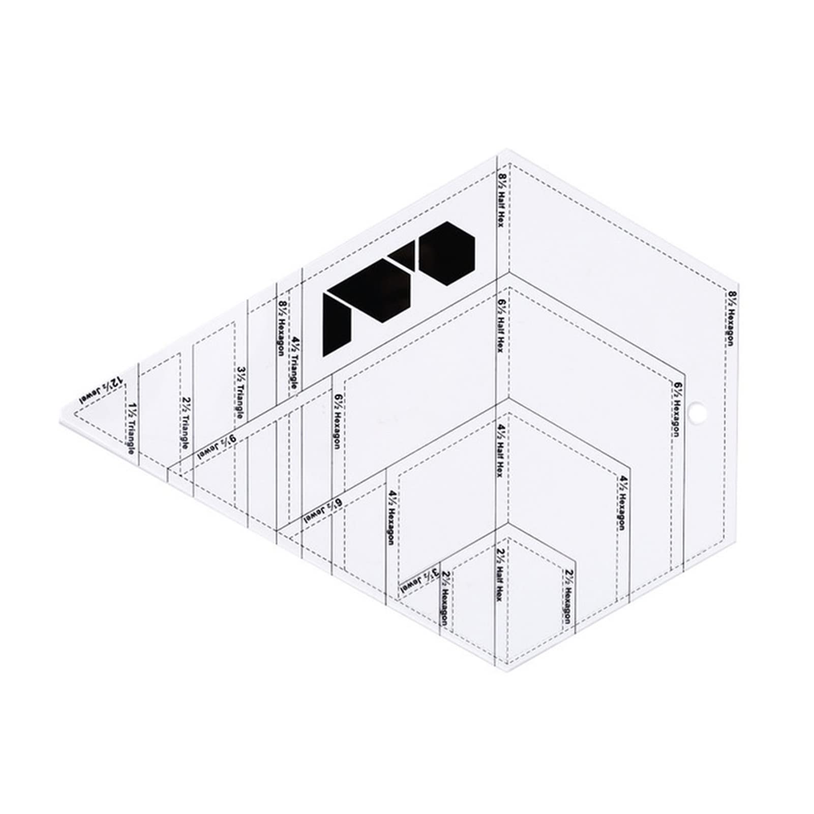 Regla Patchwork Rulers de acrílico Transparentes 45 Grados Diamantes Ruler Patchwork Bricolaje Herramienta de medición de Accesorios de Costura Regla Metalica