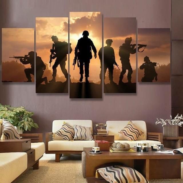 Genérico 5 Impresiones en Lienzo Ops especiales al atardecer Lienzo de pared de arte moderno enmarcado Pintura Dormitorio Salón Cocina