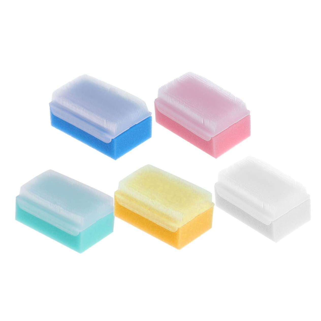 FRCOLOR 3 Set Di Spugna Per Doccia Per Bambini Spazzola Per Massaggio Spazzola Per Il Bagno Per Bambini Piccoli Portatile E Facile Da Usare 5 Set Di Colori 5 Pezzi * 3