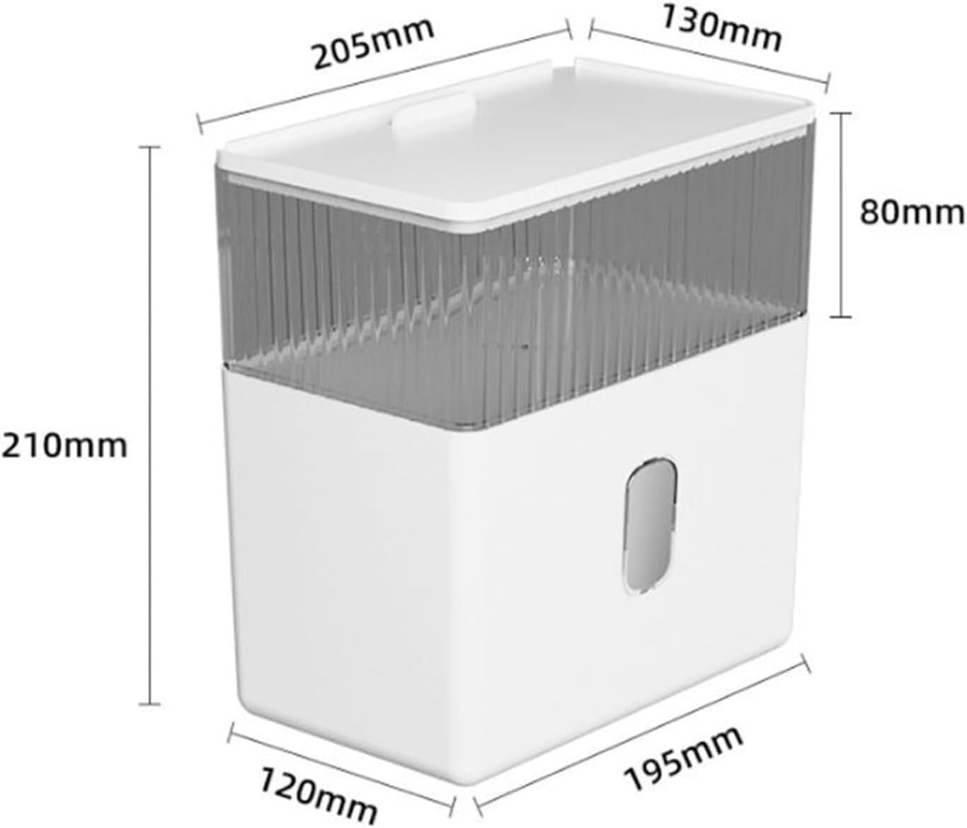Taschentuchspender, Toiletten-Kunststoffschublade, Papierbox, an der Wand montierte Aufbewahrungsbox for Damenbinden ，Toilettenpapierhalter(Wit)