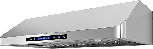 Miniatura 13 de COSMO COS-QS90 Campana extractora debajo del gabinete con 500 CFM, filtros permanentes, luces LED, convertible de conductos a sin conductos (kit no