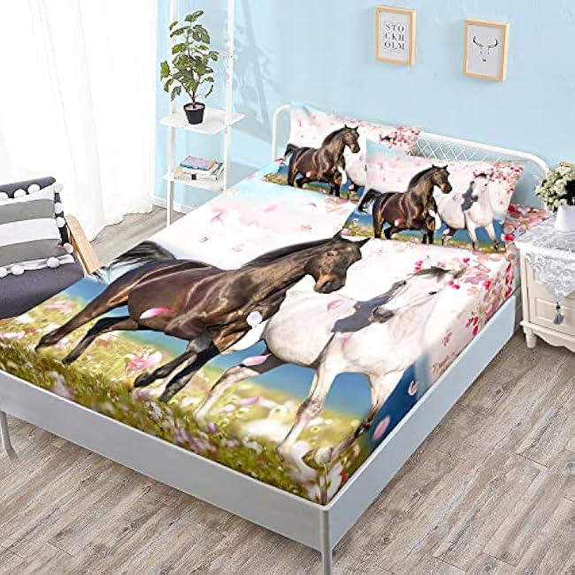 HOSIMA Gaming Bedding Gamepad Fitted Sheet Twin Size and Gamer Bedding Sets for Boys Used to Gamer Room Decor,1 Fitted Sheet+2 Pillowcases.