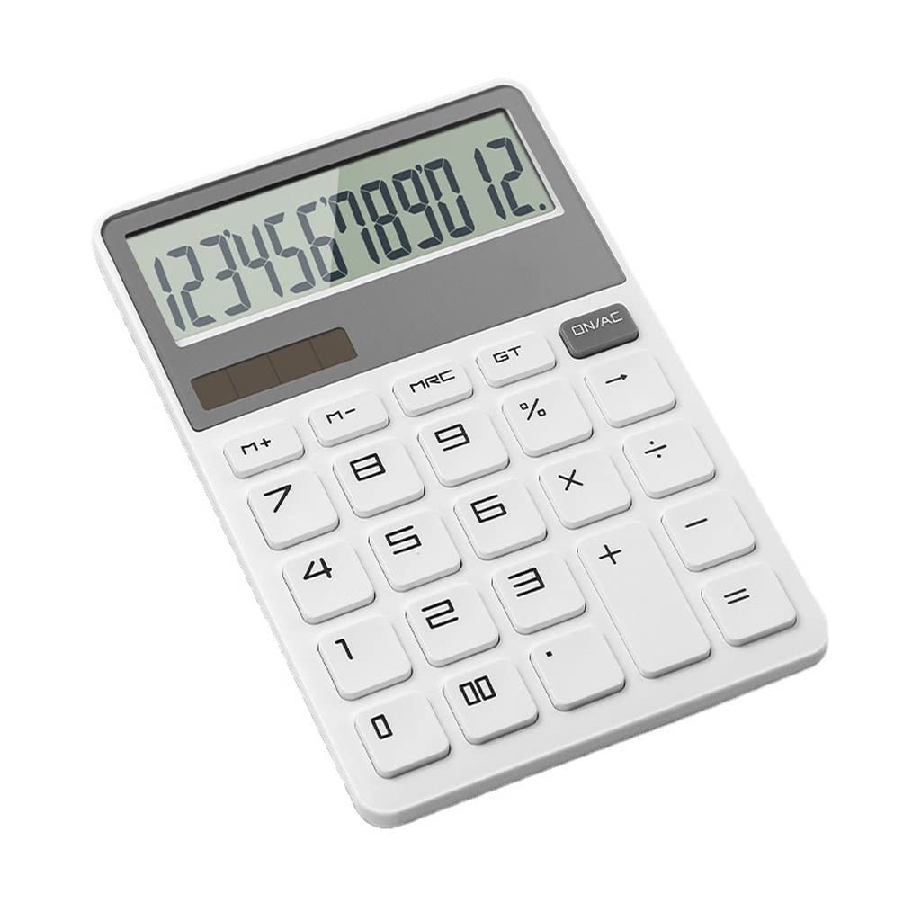 Calculatrice de mode JFDBGU grand écran 12 bits design argenté haute précision