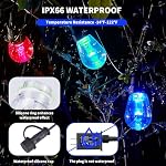 CAWWS Outdoor String Lights 50FT, Color Changing Patio Lights, Waterproof | 20 Shatterproof LED Bulbs, Multicolor & Warm White, Dimmable, IP67 Waterproof, APP & Remote, Custom Colors, 24V Low Voltage