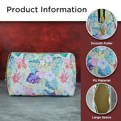 Image of NFI essentials Makeup Pouch Set of 3 Piece, Stylish Pouches for Makeup Accessories, Travel Pouch for Women, Cosmetic Pouch, Vanity Case, Jewellery Pouch, Toiletry Make up Bag