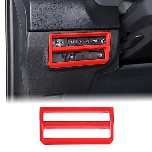 Aunginsy Car Headlight Switch Button Cover Trim Compatible With Toyota Tundra/Sequoia 2022-2023 - Decorative Frame ABS Accessories