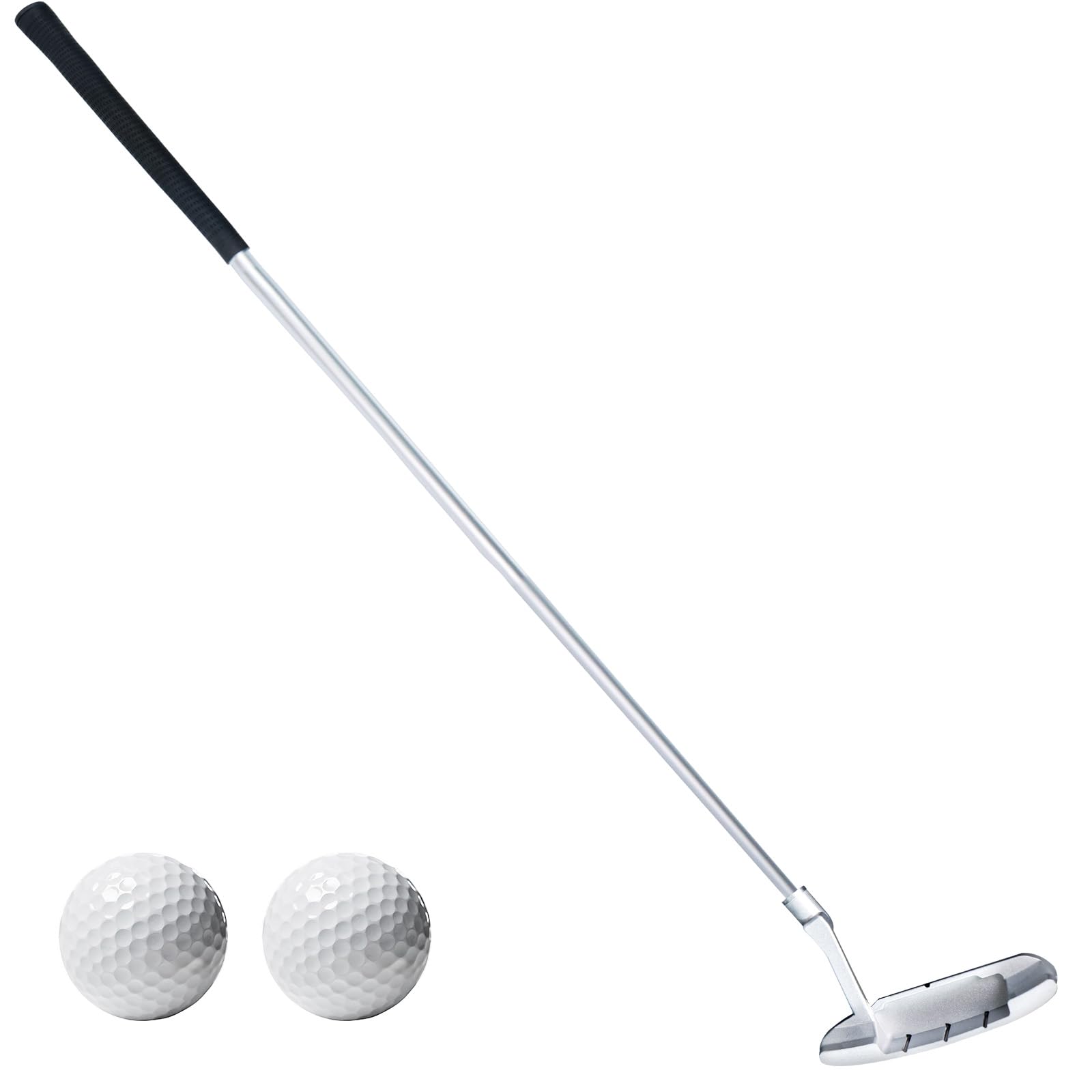 Putter da golf, putter da golf per destrorsi e mancini per principianti giovani, set di mini mazze da golf rimovibili, 83,8 cm, con 2 palline da golf standard a doppio strato