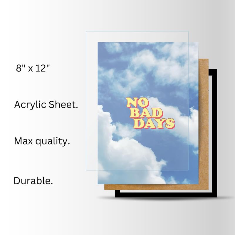 Image of Wall Framed Posters | 8x12 inch size | Motivational Quotes Posters |Inspirational inchNo Bad Days inch Photo Frame - Motivational Wall Decor for Home, Office, or Bedroom