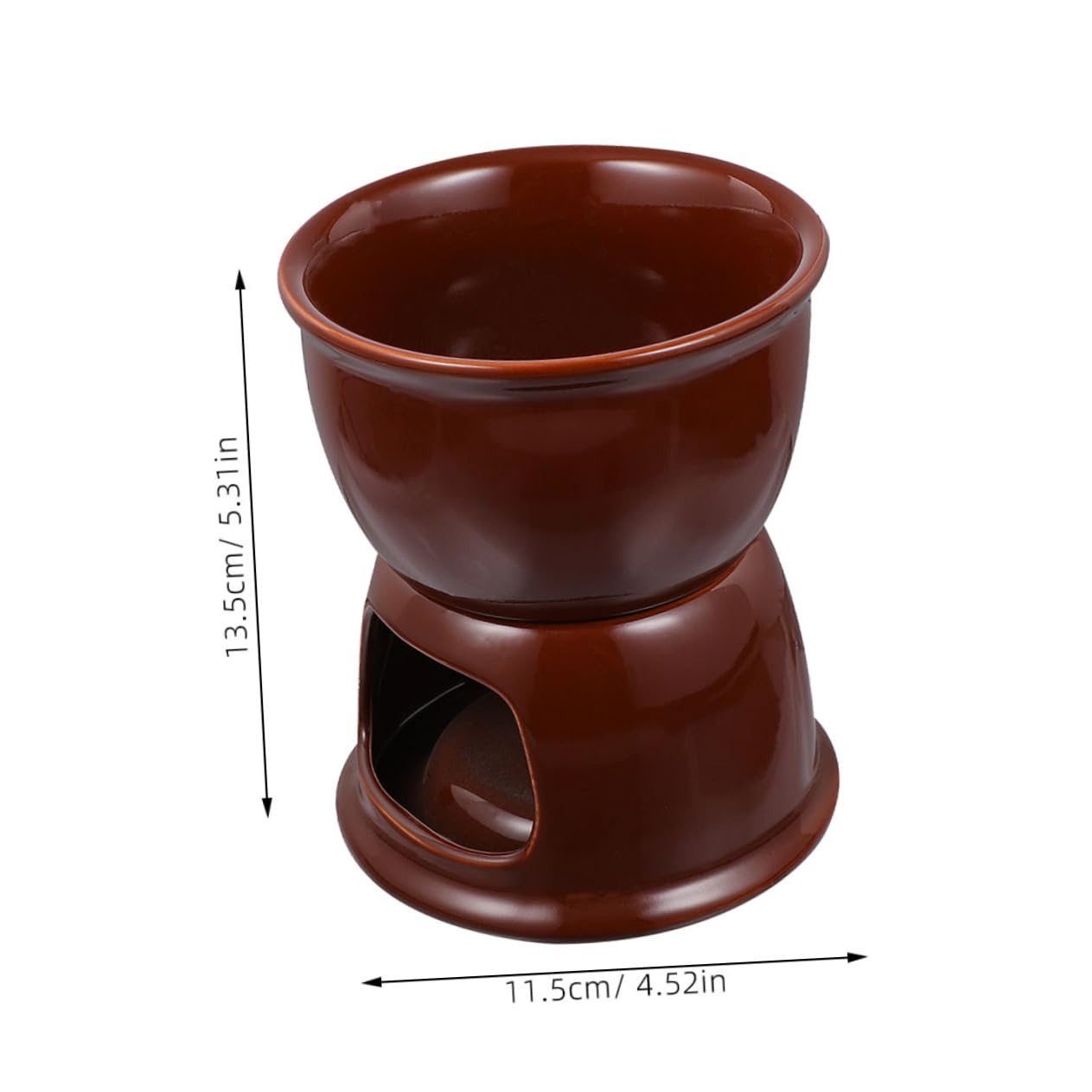 2piezas Horno de Calentamiento de Cerámica Olla para Fondue de Queso Taza de Cerámica para Derretir Chocolate Uso Fiestas y Eventos