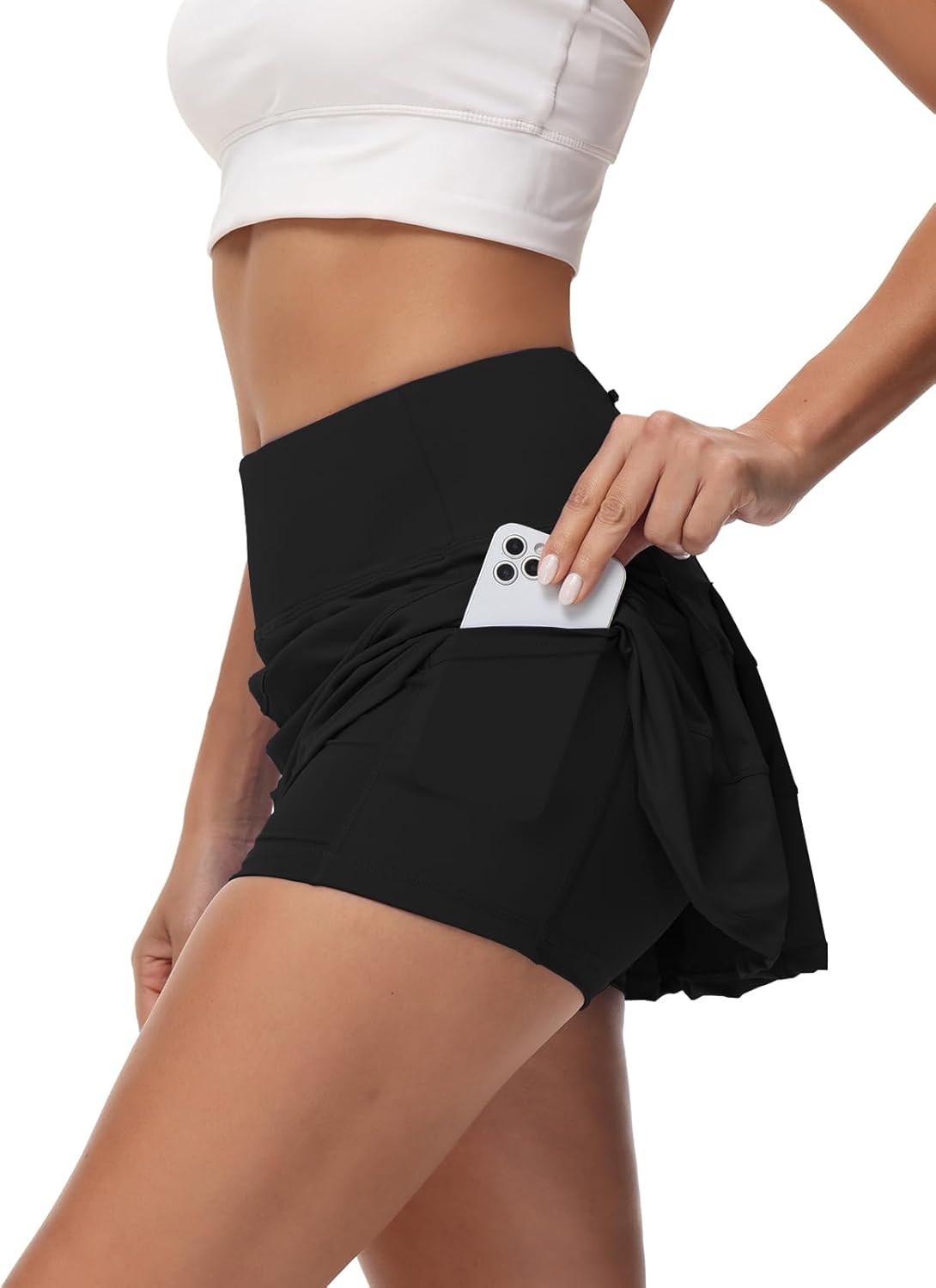 Women's Tennis Skirts High Waisted Athletic Golf Skorts with Pockets Skirts for Women Casual Workout Built-in Shorts - Image 4