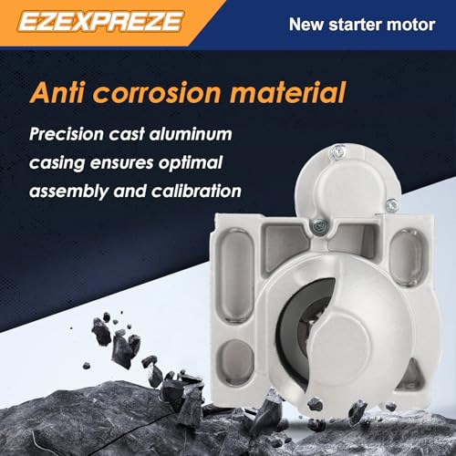 Image of Ezexpreze 6970 New Starter Motor Replacement for Chevrolet Tahoe 4.8L 5.3L 2009-2014, Silverado Suburban 1500, Express 2500 3500, GMC Yukon XL, Sierra, Savana, Canyon V8 Engine OE: 12611102 19168041