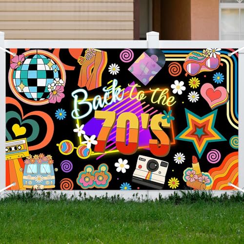Lofaris Banner Retro 70s para Fotografía 70.8x43.3in miniatura 4